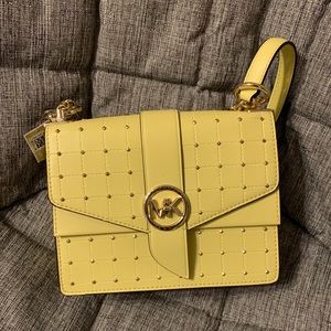 Michael Kors Yellow Greenwich Crossbody Bag